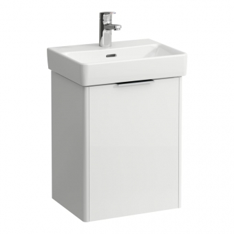 Spintelė praustuvui Laufen BASE 415x321x515 mm, 1 durelės (lankstai kairėje), praustuvui 815961, spalva- balta blizgi 